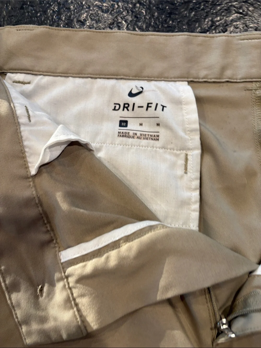 Nike Men's Flat Front Shorts in Khaki Beige